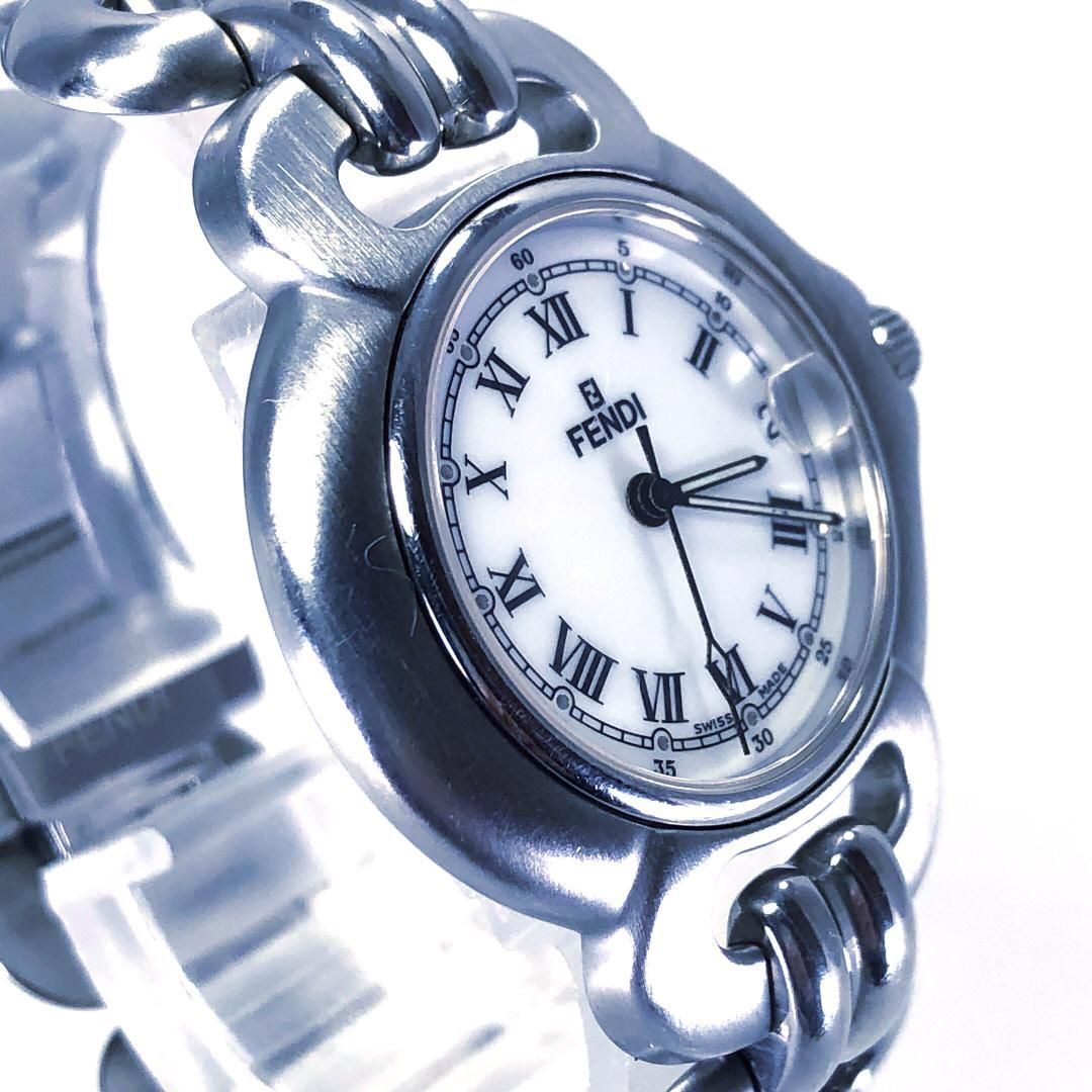【美品】FENDI フェンディ／1600／クォーツ／ステンレス／シルバー・ホワイト