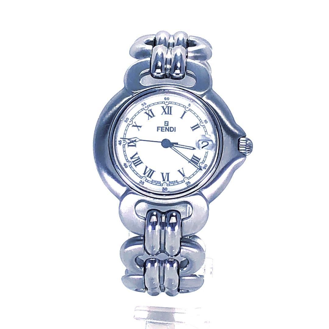 【美品】FENDI フェンディ／1600／クォーツ／ステンレス／シルバー・ホワイト