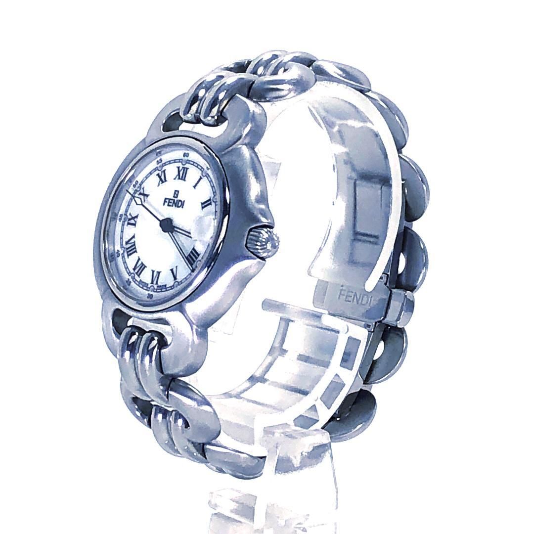 【美品】FENDI フェンディ／1600／クォーツ／ステンレス／シルバー・ホワイト
