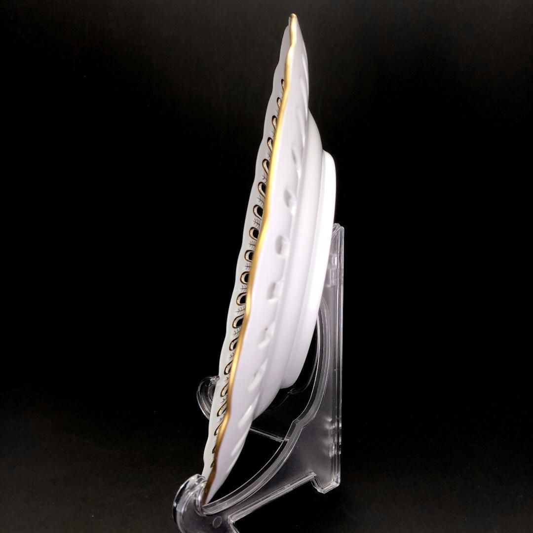 【美品】HEREND ヘレンド／ロスチャイルドバード 金彩 透かし プレート／陶器／ホワイト・マルチカラー