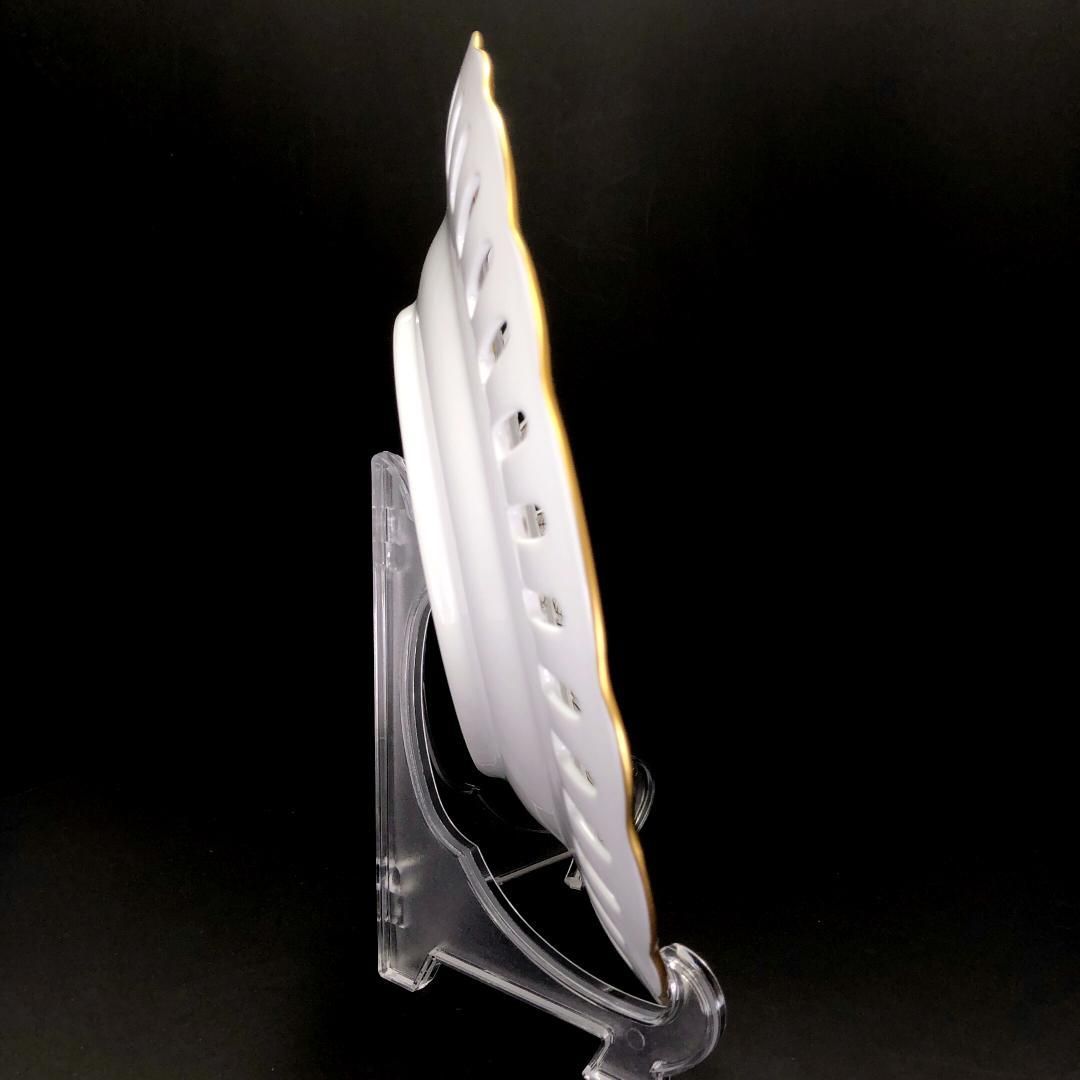【美品】HEREND ヘレンド／ロスチャイルドバード 金彩 透かし プレート／陶器／ホワイト・マルチカラー