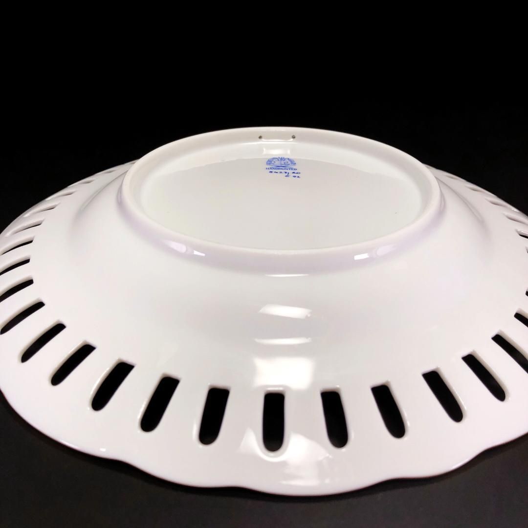 【美品】HEREND ヘレンド／ロスチャイルドバード 金彩 透かし プレート／陶器／ホワイト・マルチカラー