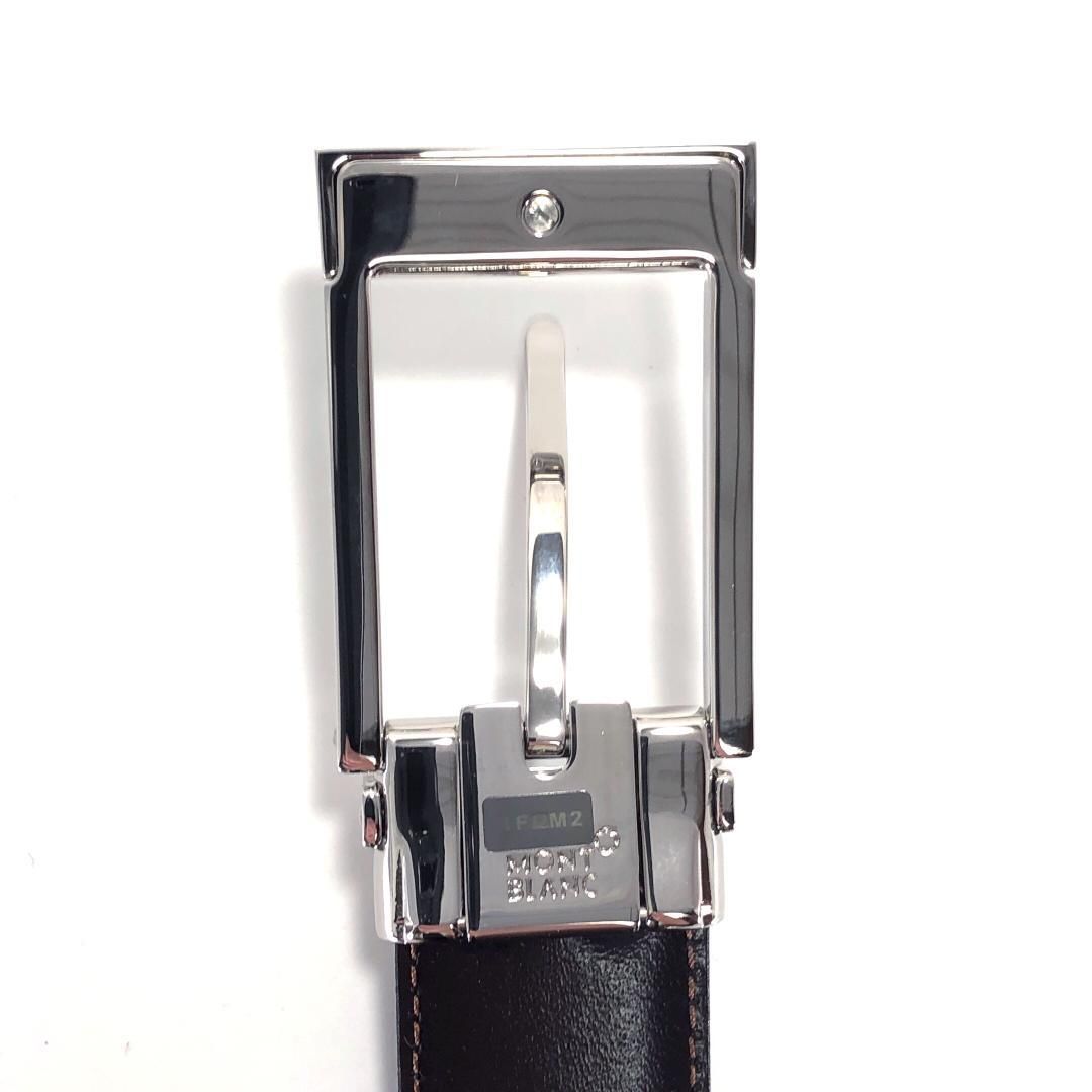 【美品・ケース付き】Montblanc モンブラン／コンテンポラリーライン スターウォーカー ベルト／レザー・メタル／ブラック・シルバー