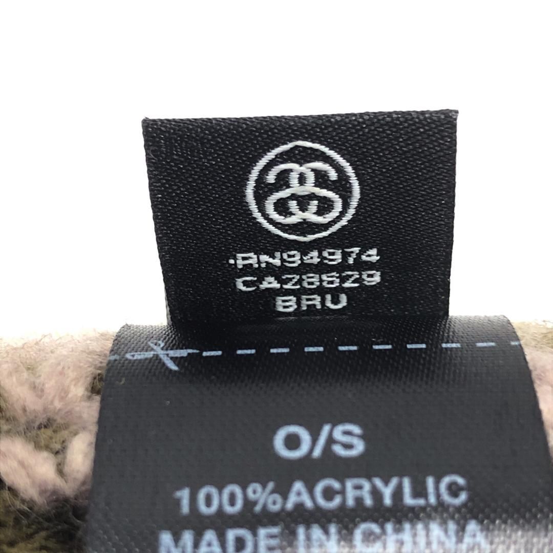 【美品】STUSSY ステューシー／WAVES ニット バケットハット／カーキ