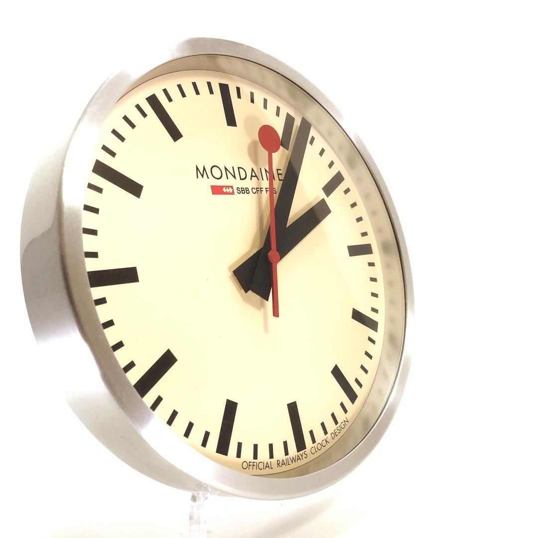 モンディーン／ウォールクロック A990.CLOCK.16SBB／クォーツ／シルバー・クリーム