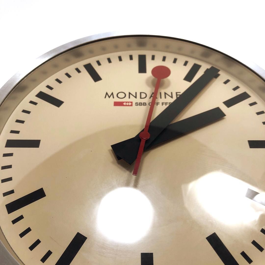 モンディーン／ウォールクロック A990.CLOCK.16SBB／クォーツ／シルバー・クリーム