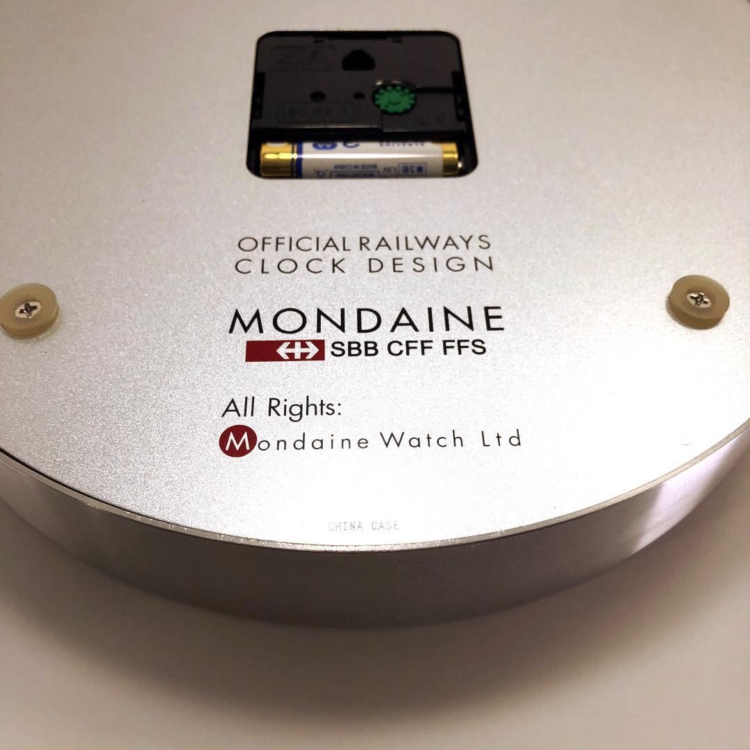 モンディーン／ウォールクロック A990.CLOCK.16SBB／クォーツ／シルバー・クリーム