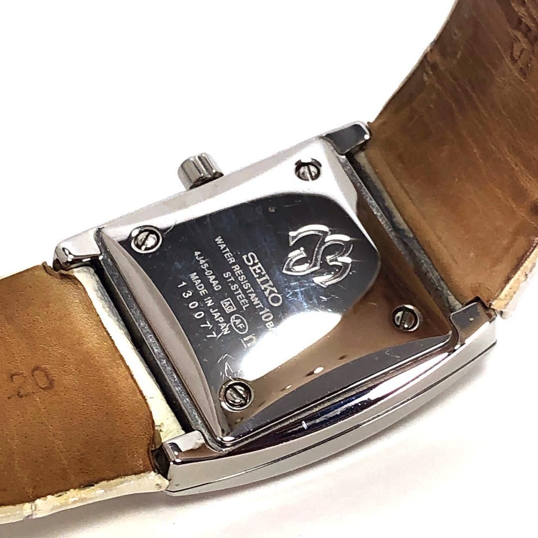 SEIKO セイコー／エム M 4J45-0AA0 2ポイントダイヤ／クォーツ／ステンレス・クロコダイル／ホワイト・シルバー