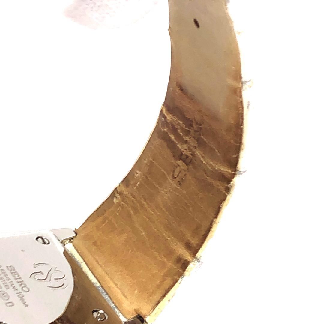 SEIKO セイコー／エム M 4J45-0AA0 2ポイントダイヤ／クォーツ／ステンレス・クロコダイル／ホワイト・シルバー