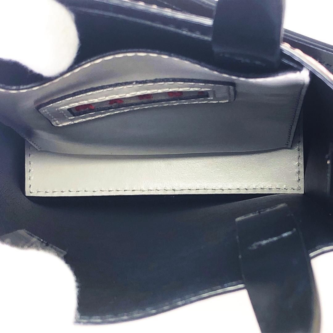 【美品】MARNI マルニ／ミュゼオ ナノ バイカラー 2way ショルダーバッグ／レザー／ホワイト・ピンク