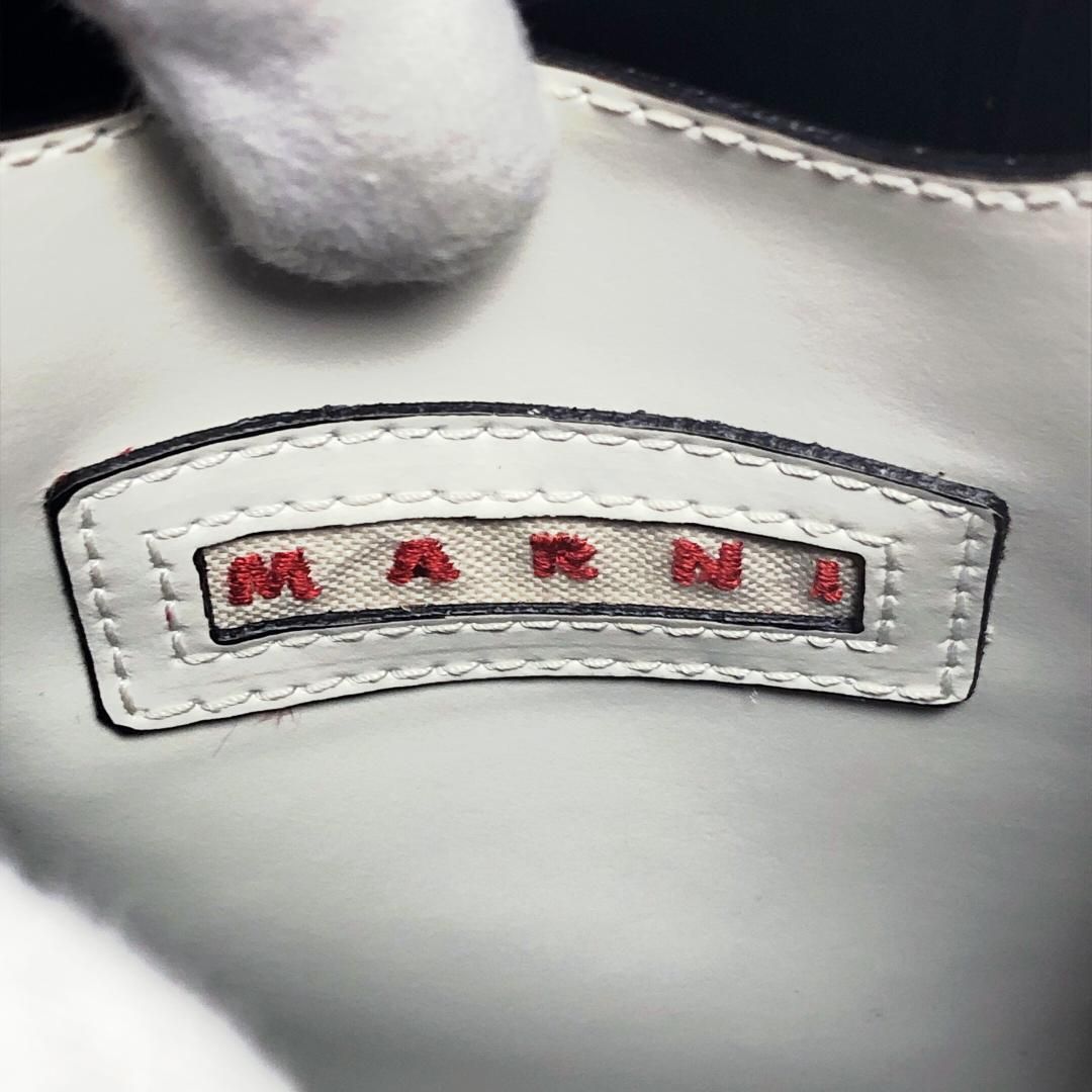 【美品】MARNI マルニ／ミュゼオ ナノ バイカラー 2way ショルダーバッグ／レザー／ホワイト・ピンク