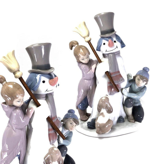 【美品】LLADRO リヤドロ／スノーマン 雪だるま／5713／陶器／マルチカラー