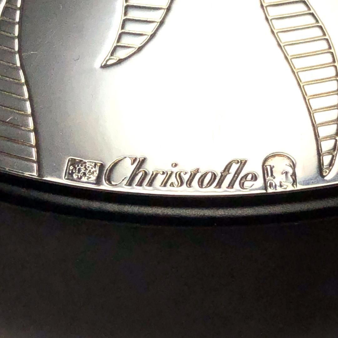 【美品】CHRISTOFLE クリストフル／キャンドルホルダー／シルバー・ブラック