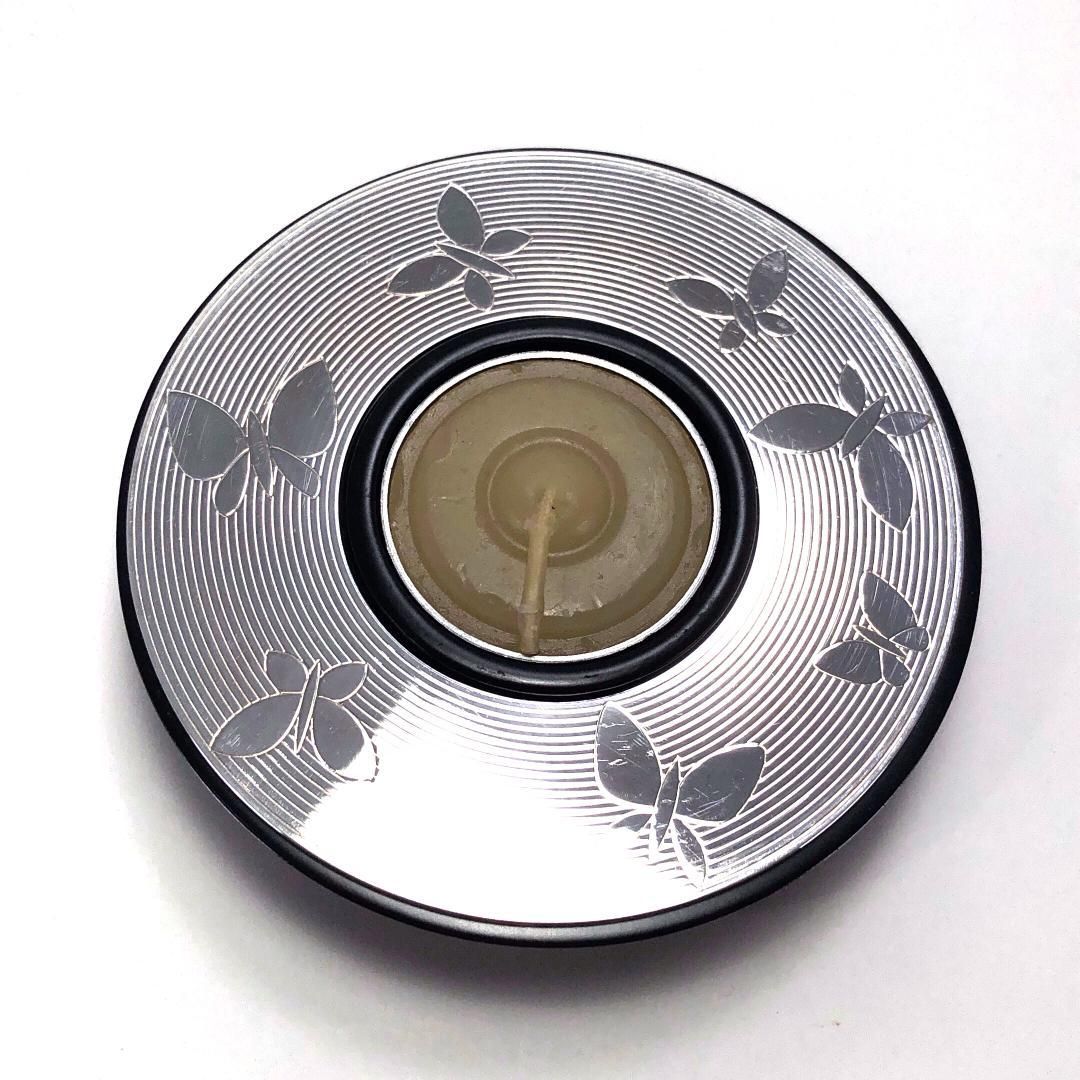 【美品】CHRISTOFLE クリストフル／キャンドルホルダー／シルバー・ブラック