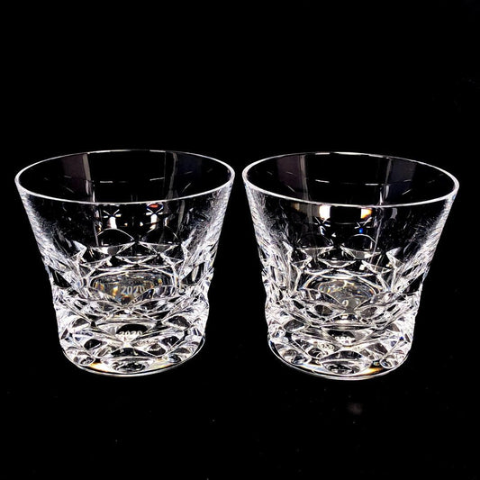 【美品】Baccarat バカラ／ブラーヴァ ペア タンブラー／クリスタルグラス／クリア／BC388