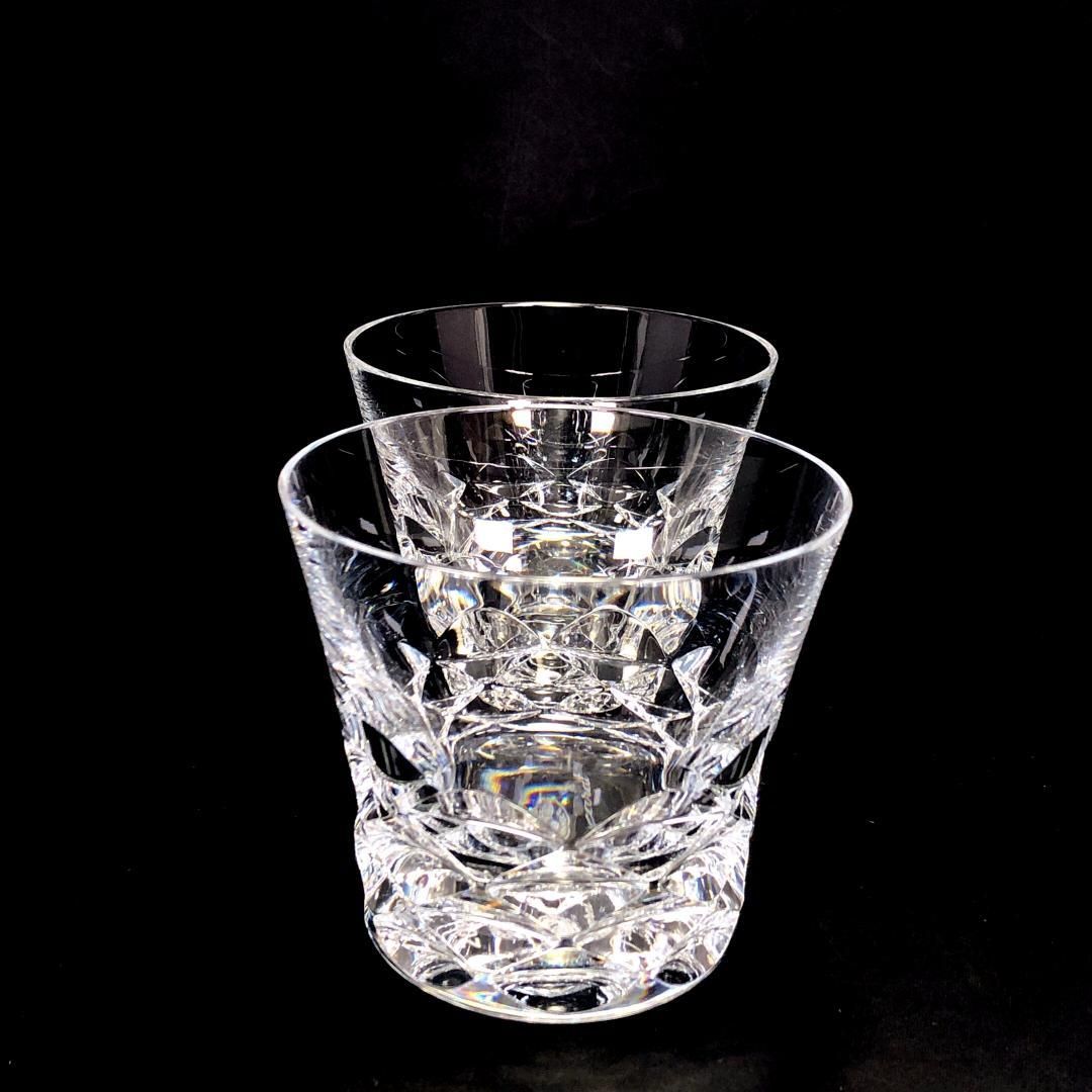 【美品】Baccarat バカラ／ブラーヴァ ペア タンブラー／クリスタルグラス／クリア／BC388