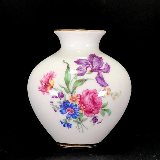 【美品】Hackefors ハッケフォーシュ／商フラワーベース 花瓶／陶器／花・フローラル／ホワイト