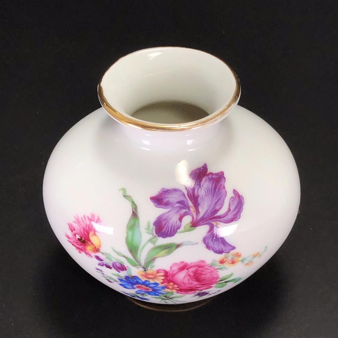 【美品】Hackefors ハッケフォーシュ／商フラワーベース 花瓶／陶器／花・フローラル／ホワイト