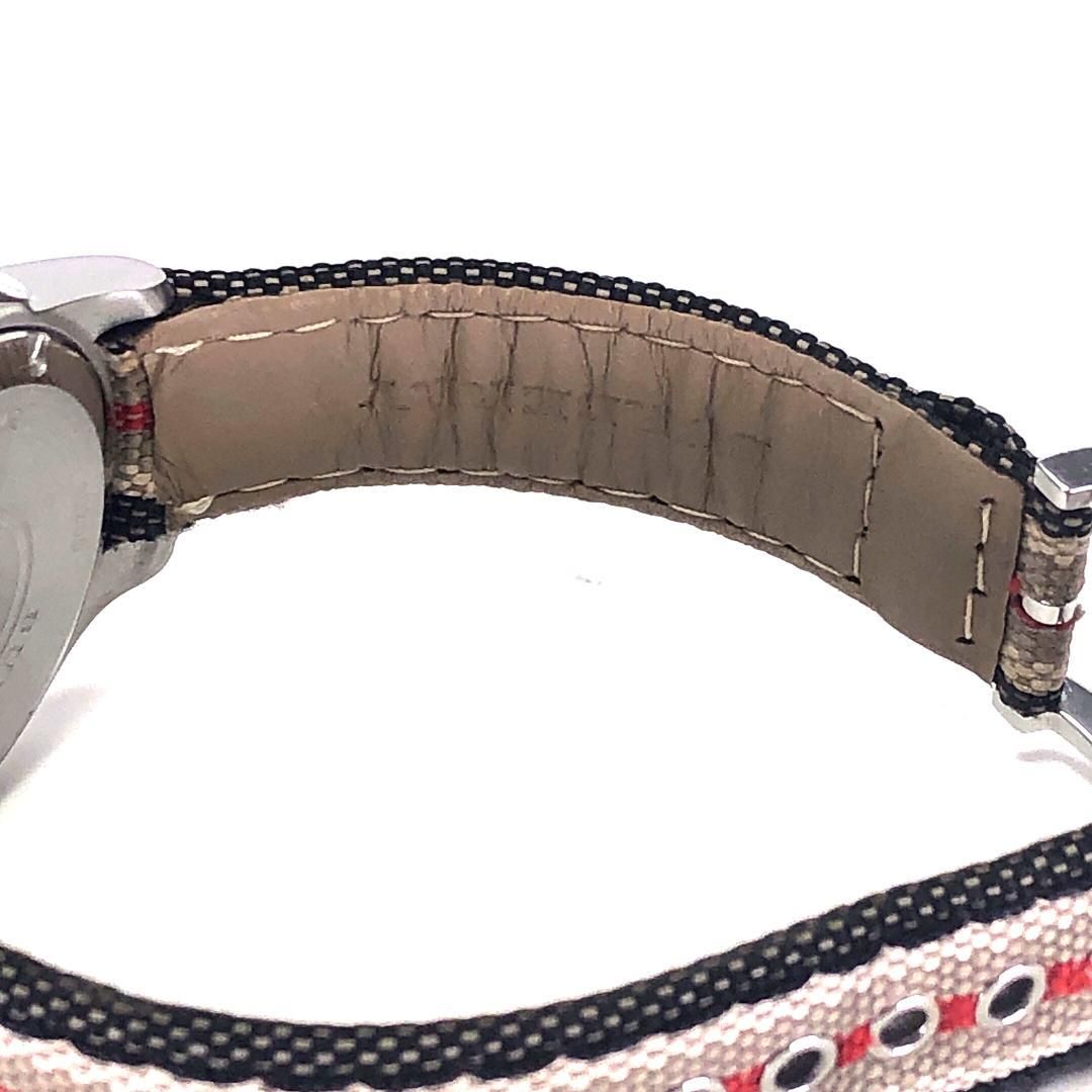 【美品】BURBERRY バーバリー／腕時計 デイト BU7609／クォーツ／ステンレス・キャンバス／シルバー・マルチカラー