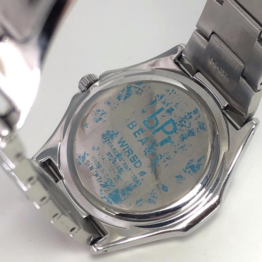 【美品・取説・箱付】SEIKO セイコー／ワイアード  ビームス コラボ  V14J-0AZ0／ソーラークォーツ／ステンレス／シルバー