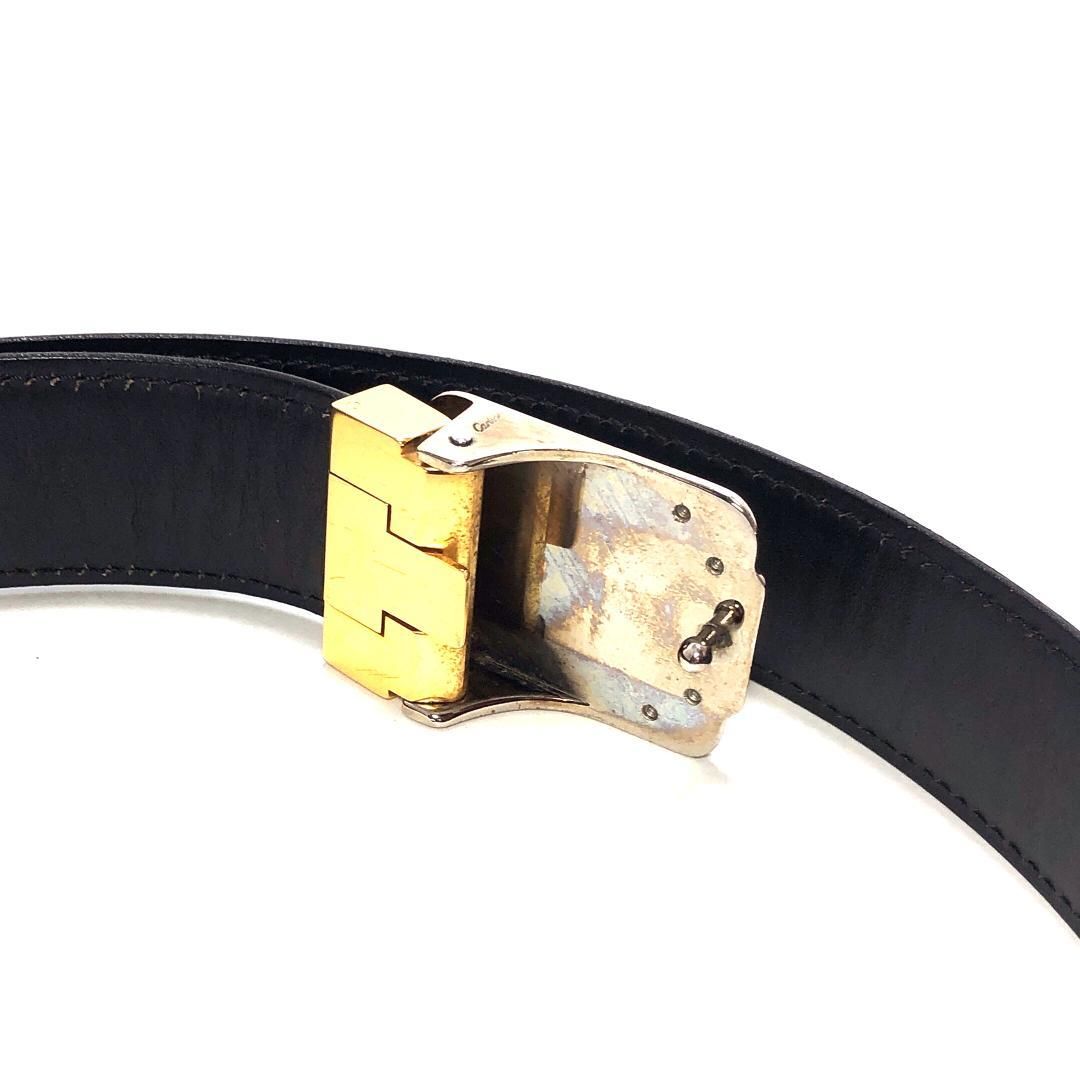 Cartier カルティエ／サントス マストライン ベルト ドゥーブルC／レザー・ステンレス・GP／ゴールド・シルバー・ブラック