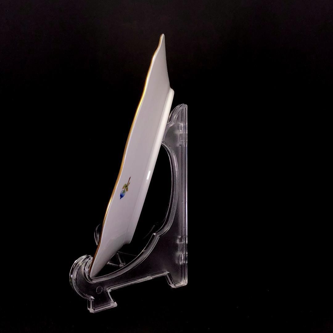 【美品】HEREND ヘレンド／ヴィクトリアブーケ プレート 皿／金彩／花・蝶・フローラル／ホワイト・マルチカラー