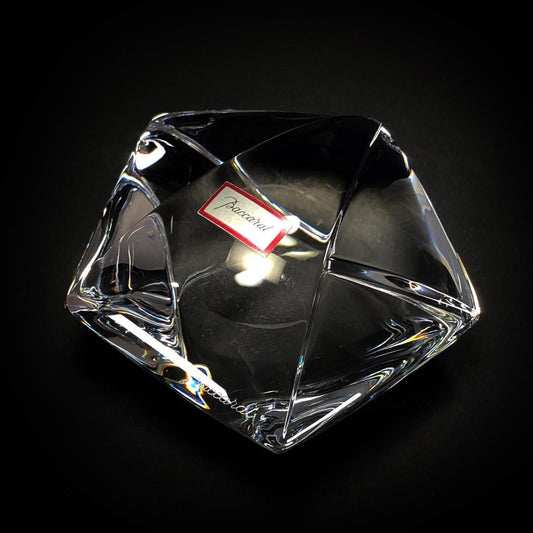 【美品】Baccarat バカラ／スターモチーフ ペーパーウェイト／クリスタルグラス／クリア／BC397