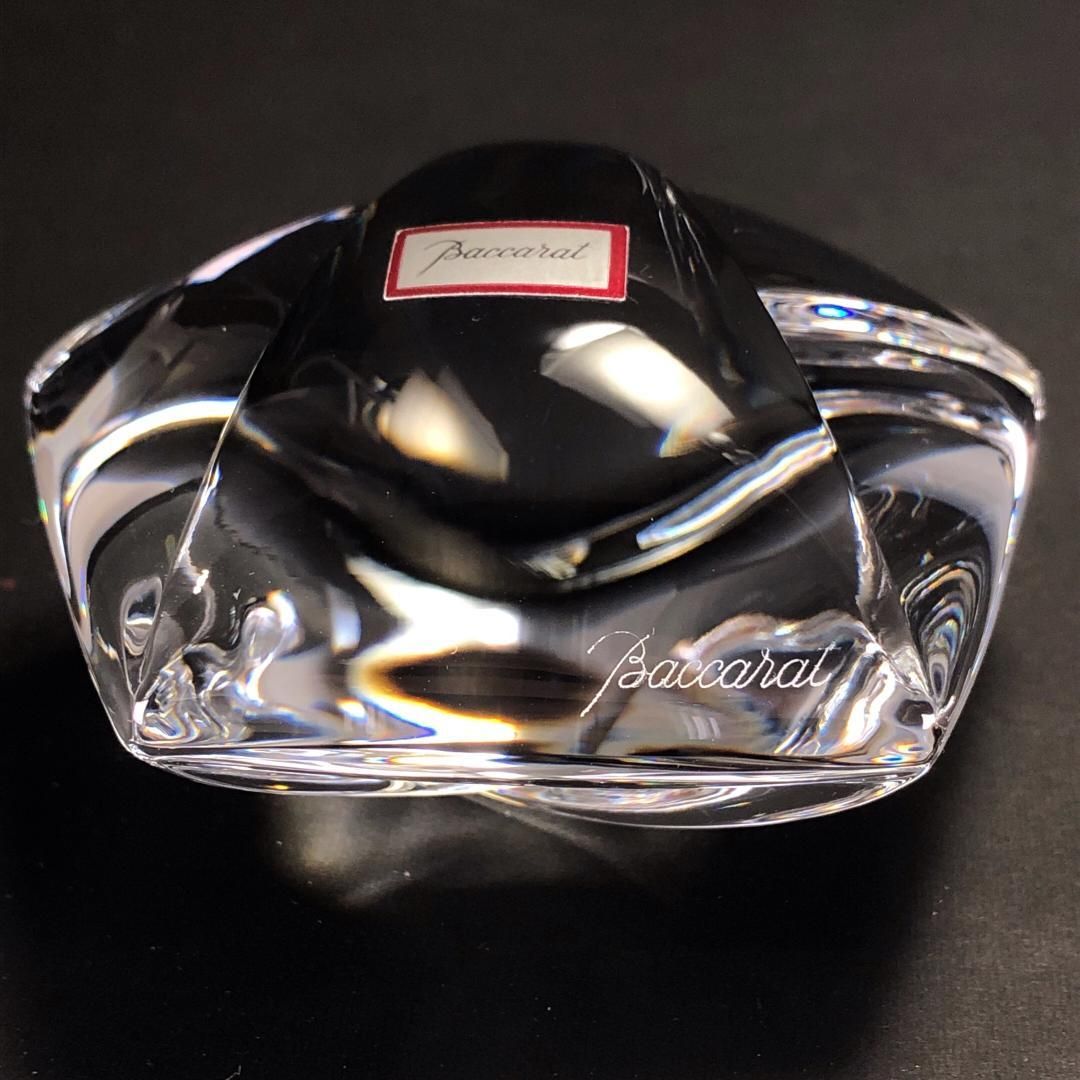 【美品】Baccarat バカラ／スターモチーフ ペーパーウェイト／クリスタルグラス／クリア／BC397