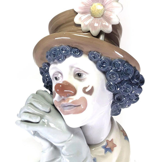 【美品】LLADRO リヤドロ／5542／メランコリー ピエロ ヘッド／陶器／マルチカラー