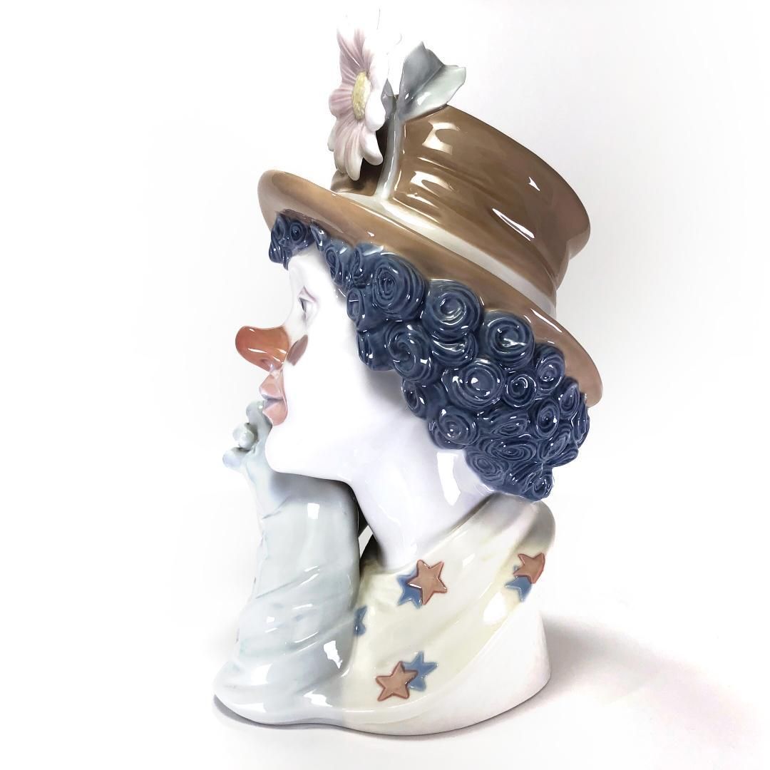 【美品】LLADRO リヤドロ／5542／メランコリー ピエロ ヘッド／陶器／マルチカラー