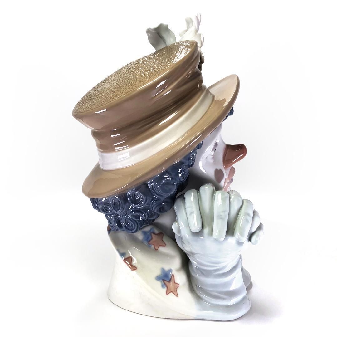 【美品】LLADRO リヤドロ／5542／メランコリー ピエロ ヘッド／陶器／マルチカラー