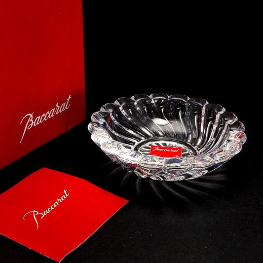 【美品・箱付き】Baccarat バカラ／ボリュート アッシュトレイ／クリスタルグラス／クリア／BC413