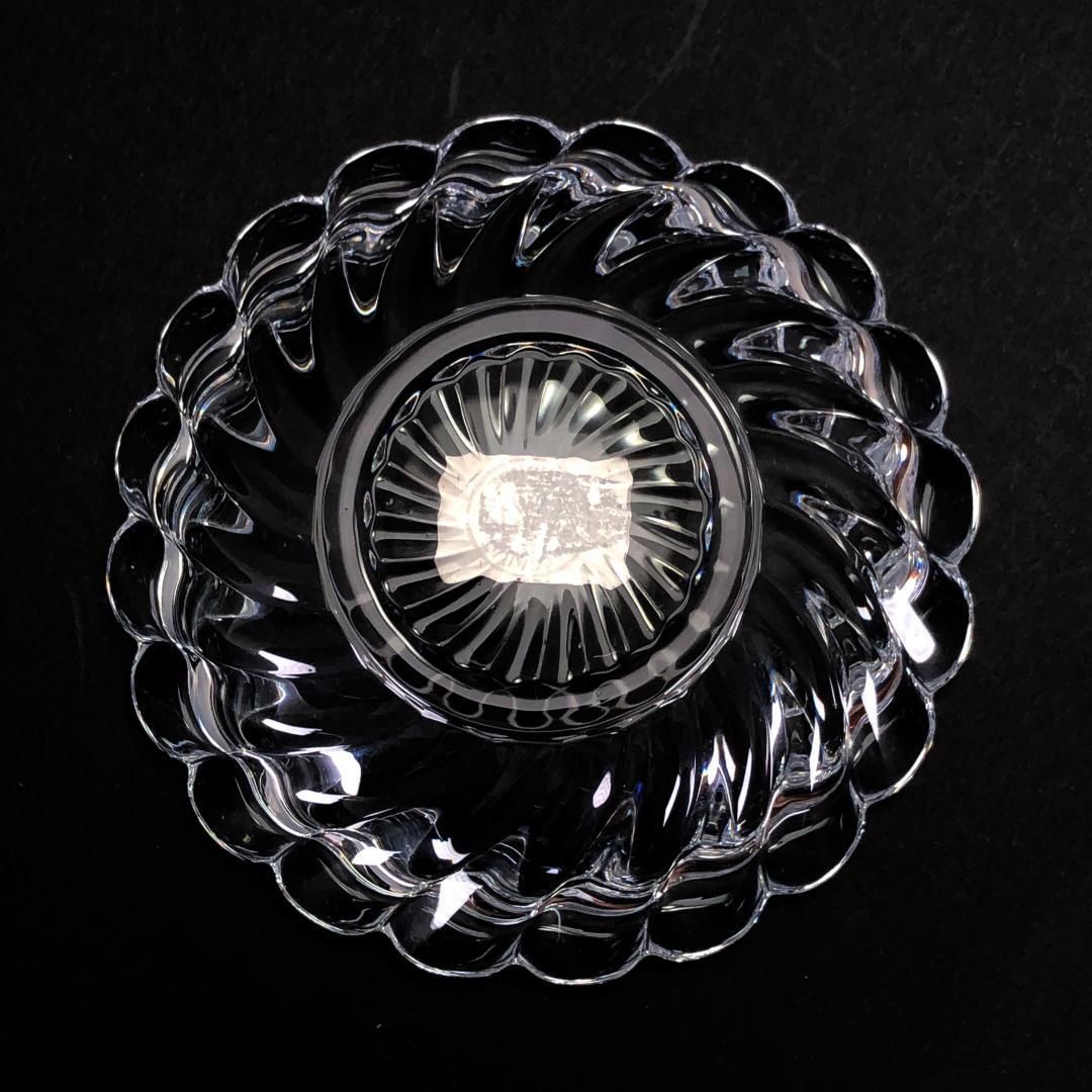 【美品・箱付き】Baccarat バカラ／ボリュート アッシュトレイ／クリスタルグラス／クリア／BC413