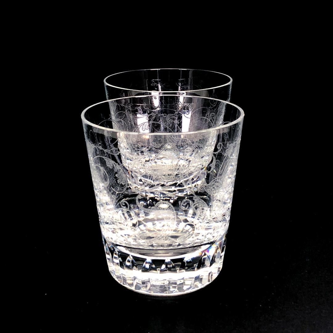 【美品・箱付き】Baccarat バカラ／パルメ ペア タンブラー スピリットグラス／クリスタルグラス／クリア／BC416