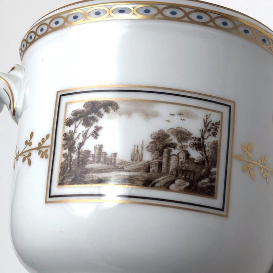 【美品・箱付き】Richard Ginori リチャードジノリ／インペロシェイプ フィレンツェ フラワーポット／陶器／ホワイト・マルチカラー