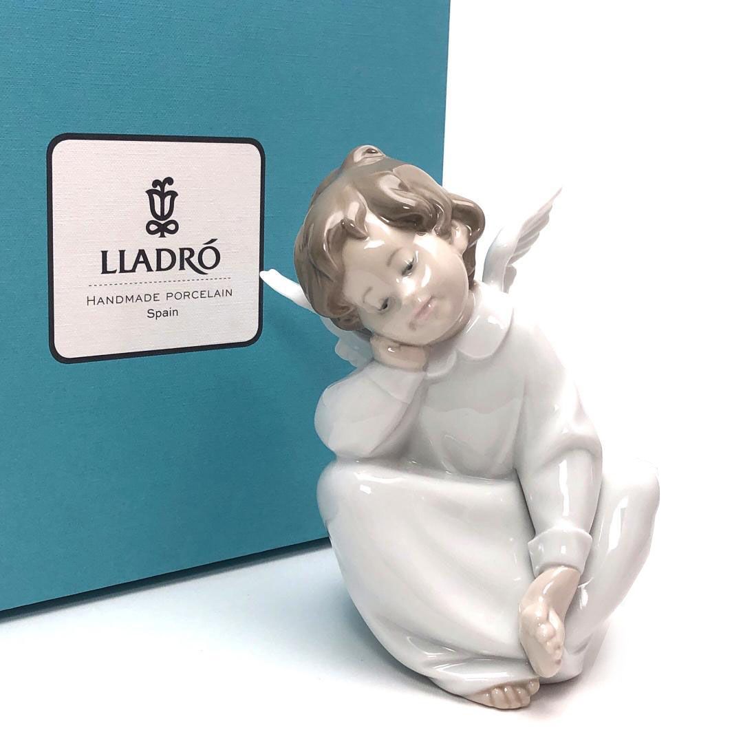 【美品・箱付き】LLADRO リヤドロ／天使の考えごと なんとかなるよ／4961／陶器／マルチカラー