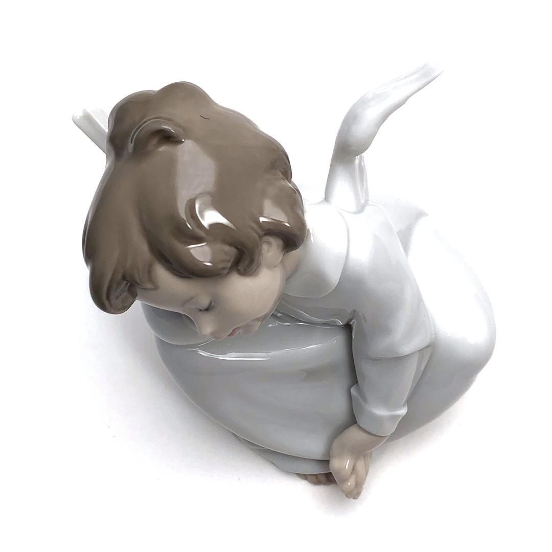 【美品・箱付き】LLADRO リヤドロ／天使の考えごと なんとかなるよ／4961／陶器／マルチカラー