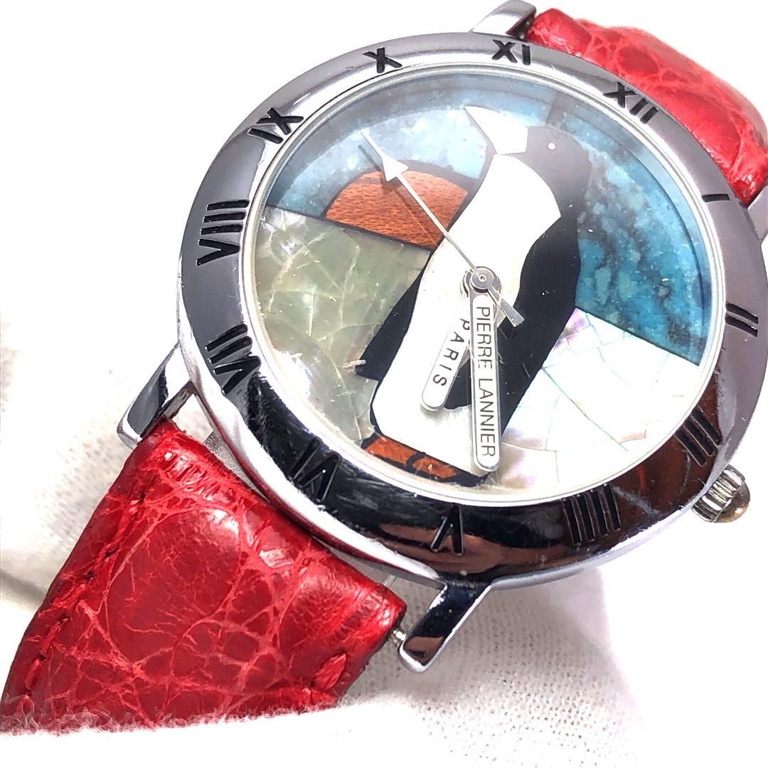 【999本限定】PIERRE LANNIER ピエールラニエ／レディース腕時計 ペンギン 065.944／クォーツ／ステンレス・レザー／シルバー・レッド