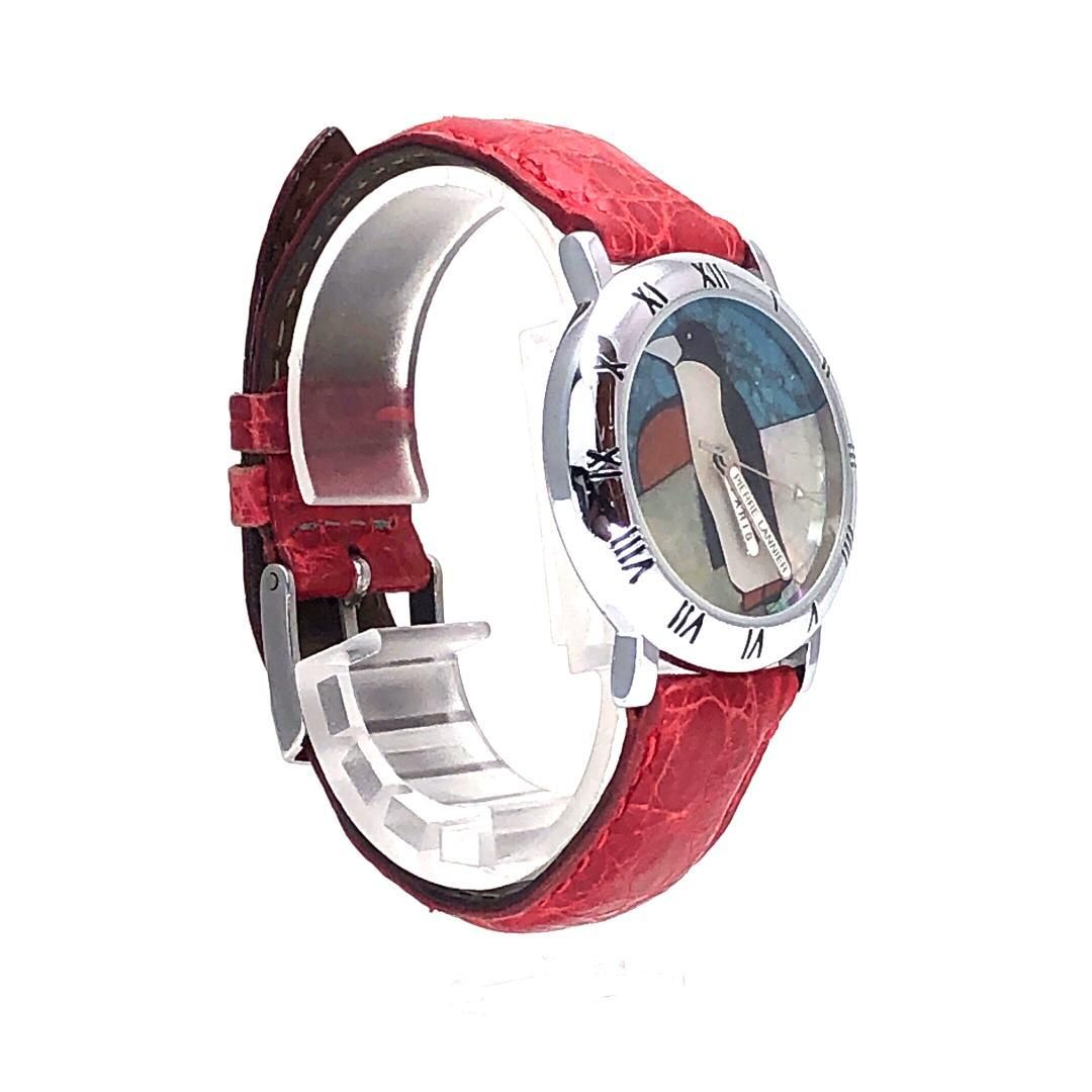 【999本限定】PIERRE LANNIER ピエールラニエ／レディース腕時計 ペンギン 065.944／クォーツ／ステンレス・レザー／シルバー・レッド