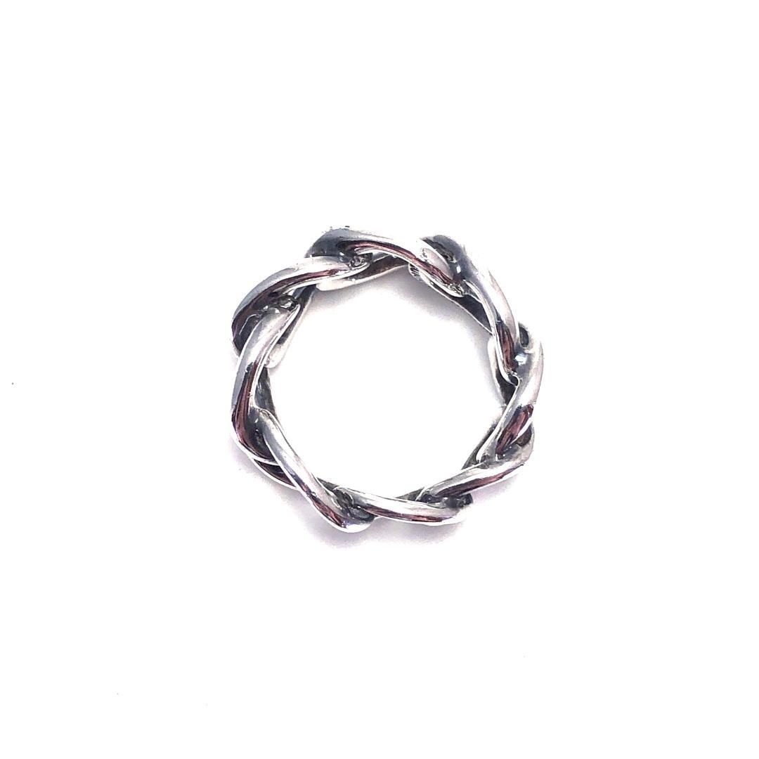 【美品】Angela Cummings アンジェラカミングス／レディース リング 指輪／チェーン／SV925／8号