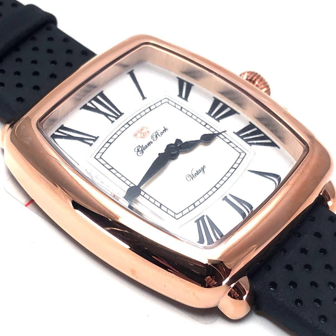 【美品・箱付き】Glam Rock グラムロック／ヴィンテージ コンタテンポ GR09022／自動巻き／GP／ピンクゴールド・ブラック