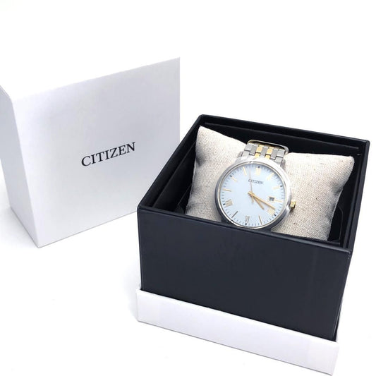 【未使用級】シチズン／メンズ 腕時計 E111-005XB03/BM6774-51C／ソーラークォーツ／ステンレス／シルバー・ゴールド