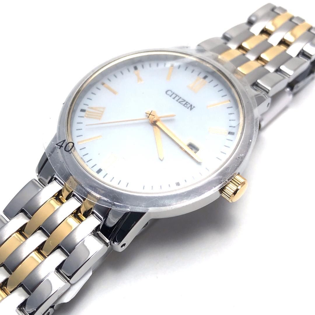 【未使用級】シチズン／メンズ 腕時計 E111-005XB03/BM6774-51C／ソーラークォーツ／ステンレス／シルバー・ゴールド