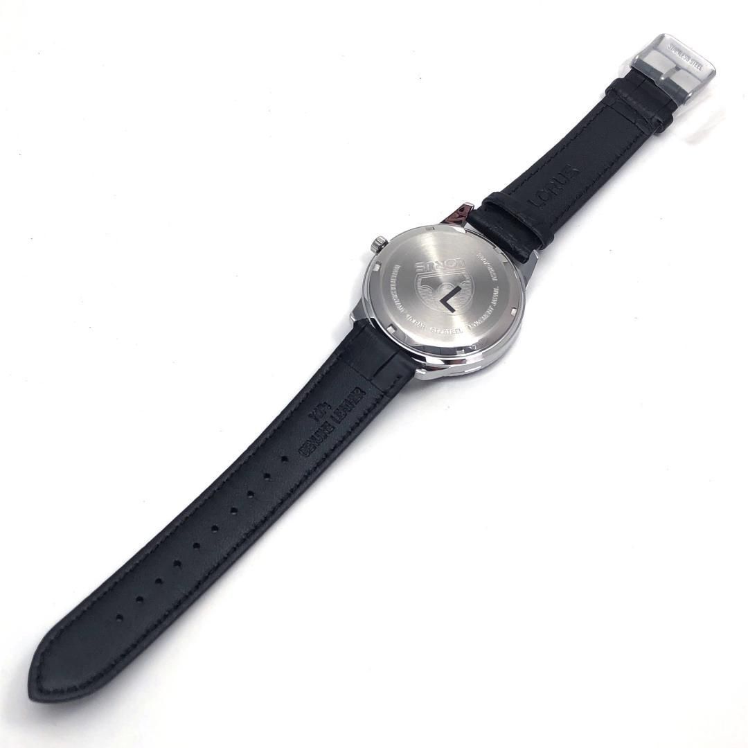 【未使用級・箱付き】LORUS ローラス／メンズ 腕時計 RX317AX9／ソーラークォーツ／ステンレス／ブラック・シルバー