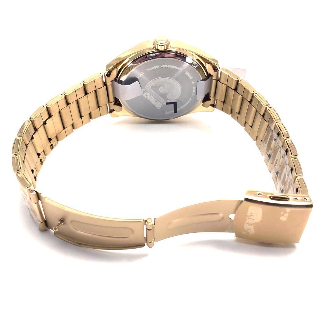 【未使用級・箱付き】LORUS ローラス／メンズ 腕時計 RX338AX9／ソーラークォーツ／ステンレス／ゴールド・クリーム