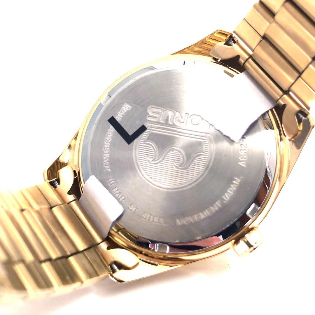 【未使用級・箱付き】LORUS ローラス／メンズ 腕時計 RX338AX9／ソーラークォーツ／ステンレス／ゴールド・クリーム