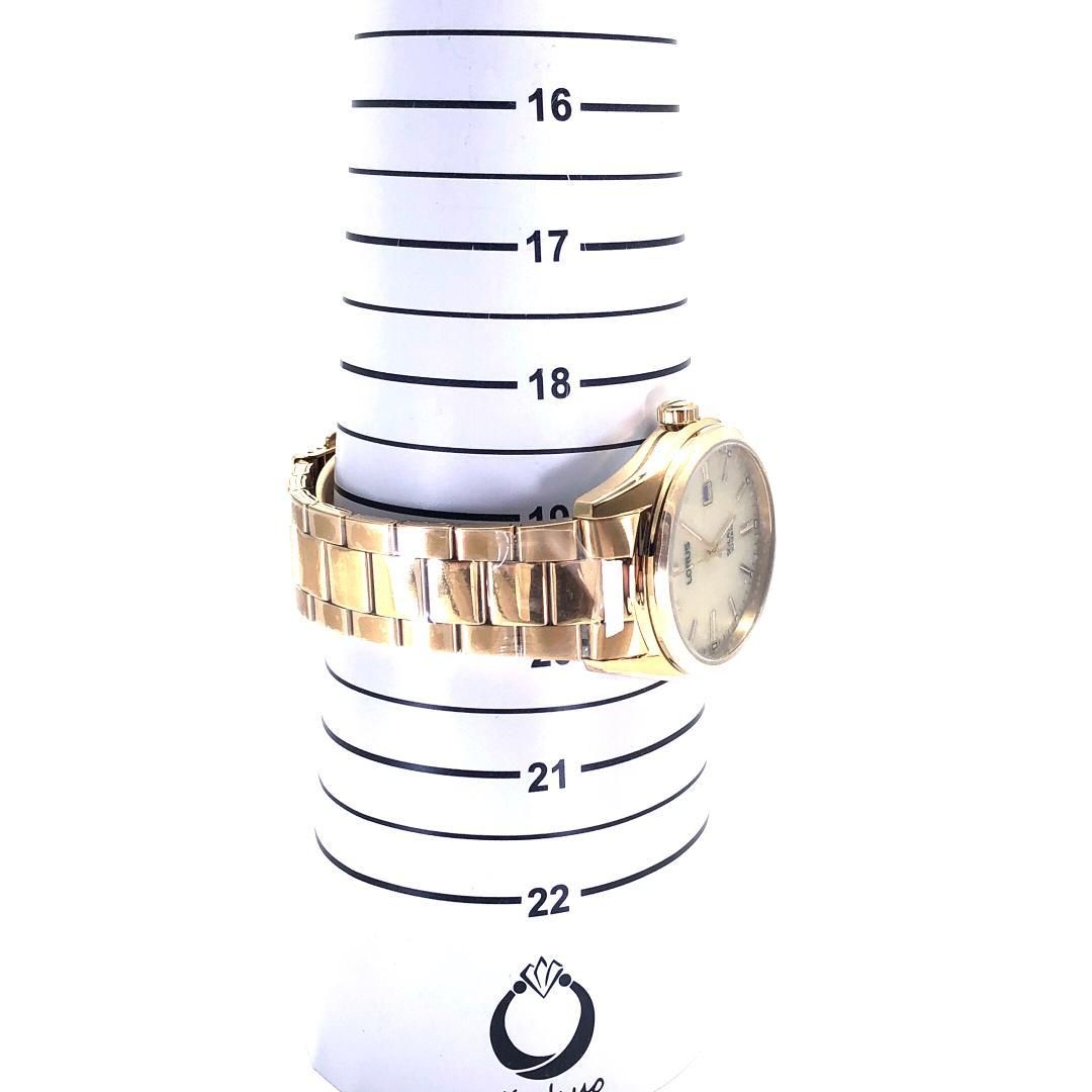 【未使用級・箱付き】LORUS ローラス／メンズ 腕時計 RX338AX9／ソーラークォーツ／ステンレス／ゴールド・クリーム