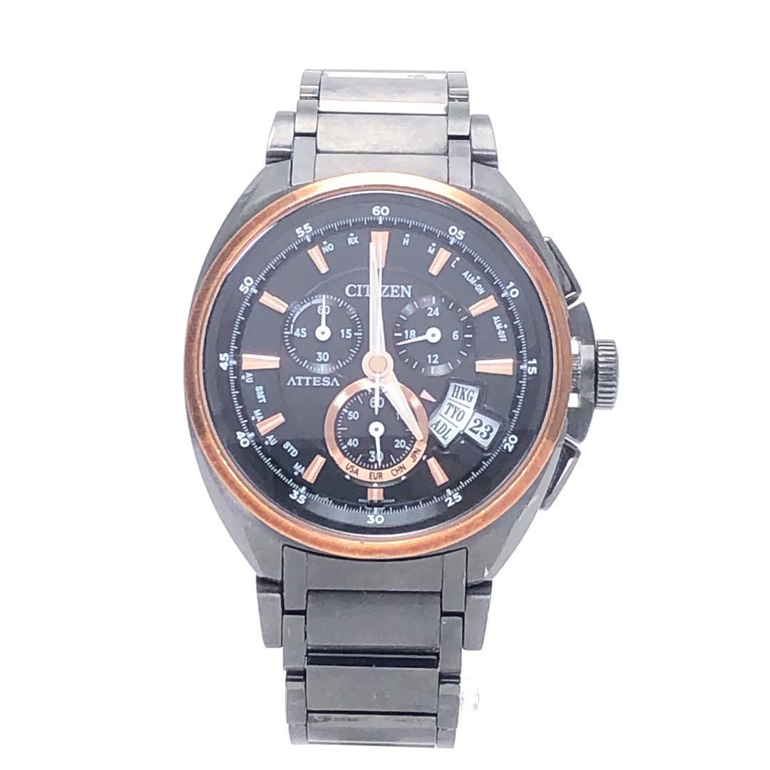 【限定品・ケース付】CITIZEN シチズン／アテッサ H610-T016405／ソーラークォーツ／チタン／シルバー・ブラック・ゴールド