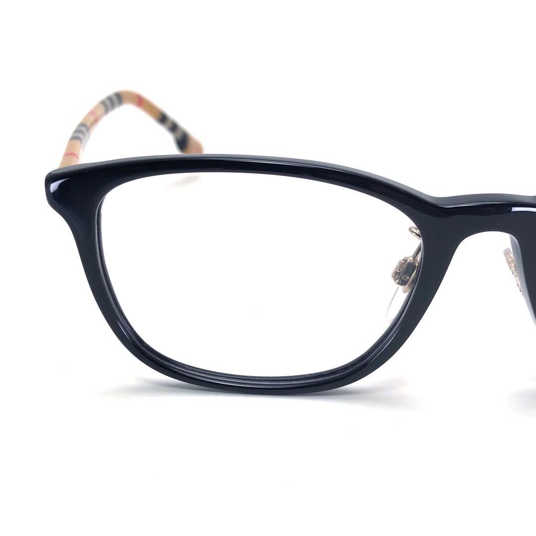 【美品・ケース付き】BURBERRY バーバリー／眼鏡 B 2371-D／53□18 140／ノバチェック／アセテート／ブラック・イエロー
