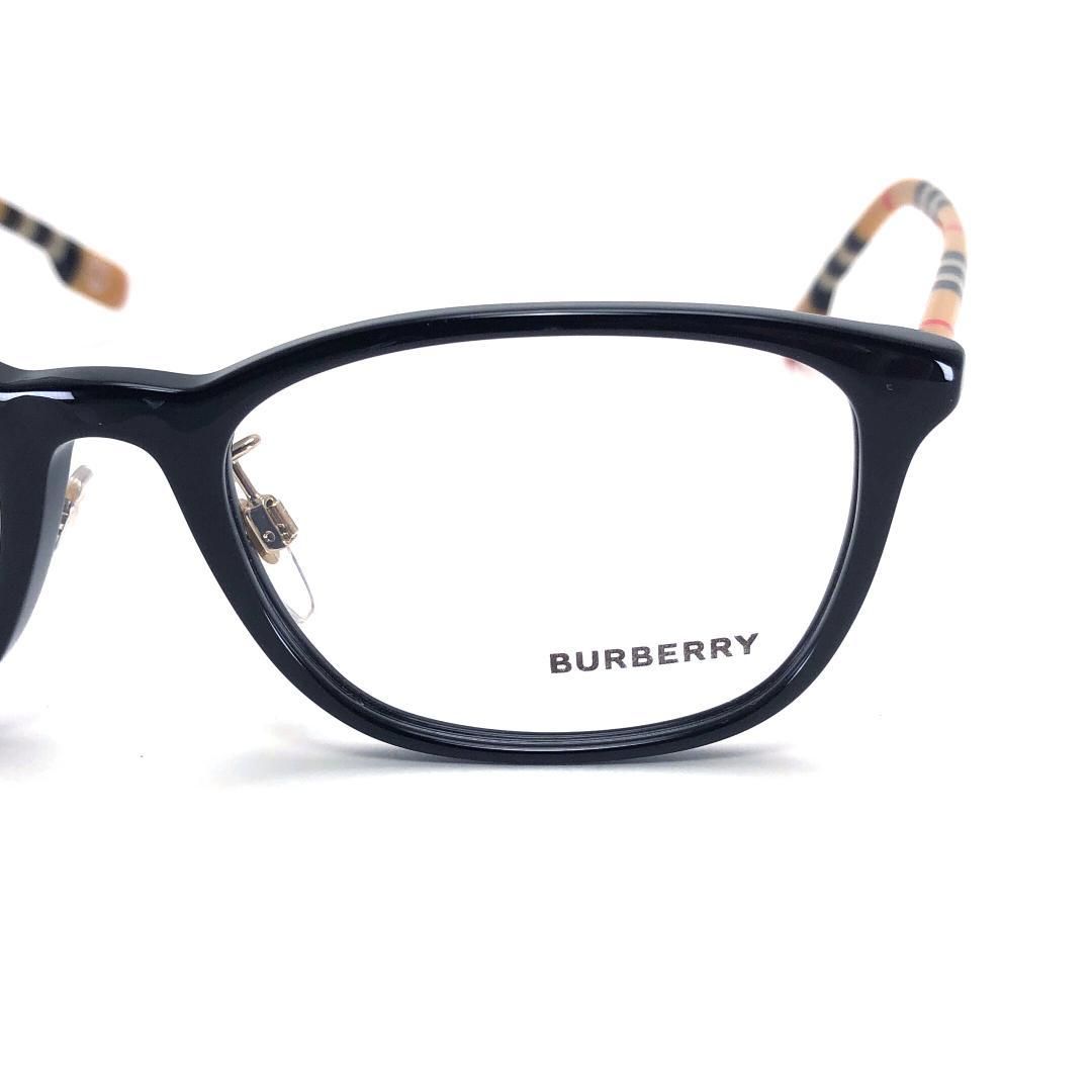 【美品・ケース付き】BURBERRY バーバリー／眼鏡 B 2371-D／53□18 140／ノバチェック／アセテート／ブラック・イエロー